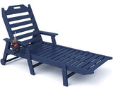 Mdeam 6-Position Lounge Chair Outdoor, 22" W Oversized Sun Tanning Chair, 500LBS Capacity - Photo 1