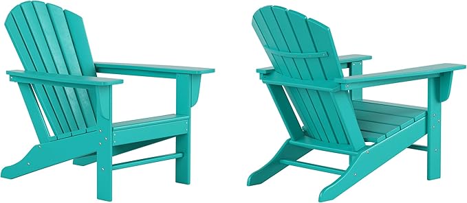 WestinTrends Dylan Outdoor Adirondack Chair (Set of 2), Turquoise