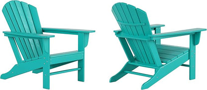 WestinTrends Dylan Outdoor Adirondack Chair (Set of 2), Turquoise
