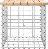 Garden Bench Natural Wood and Silver, Outdoor Benches, 834335 - Photo 5