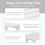 4 Chairs & 2 Tables Folding Adirondack Chair Set with Table – HDPE Weatherproof Outdoor Patio Chairs with Reclining - Photo 7