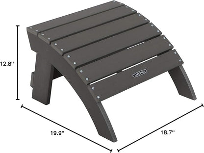 Lifetime 60291 Adirondack Ottoman, Shale Stone