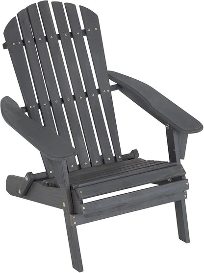 FDW Folding Adirondack Chair, All Weather Patio Chair Outdoor Fire Pit Chair for Patio Lawn Garden Backyard Deck Pool Beach