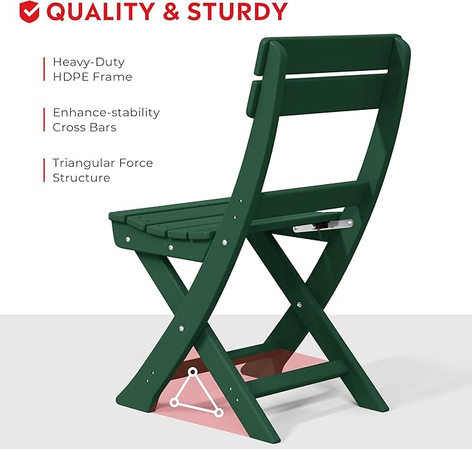 Costaelm Outdoor Patio Modern Folding Dining Chair - Photo 3