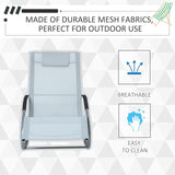Outsunny Zero Gravity Rocking Chair Outdoor Chaise Lounge Chair Recliner Rocker with Detachable Pillow and - Photo 5