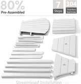 PASAMIC Tall Adirondack Chairs Set of 4, All-Weather HDPE Patio Chairs with Double Connecting Trays - Photo 7