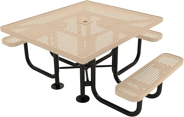 COATEDOUTDOORFURNITURE Coated Outdoor Furniture Heavy-Duty Portable ADA-Compliant Outdoor Picnic Table with Umbrella - Photo 1