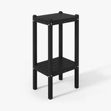WestinTrends Malibu 36" Outdoor Adirondack HDPE 2-Tier Patio Side Table, Black - Photo 9
