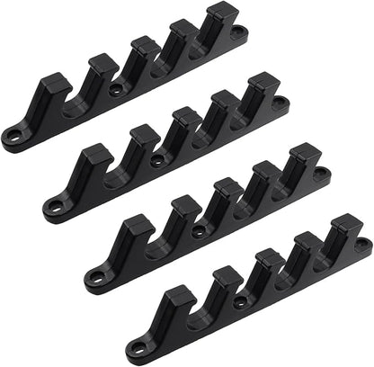 4pcs Adjustment Brackets for Chaise Lounges or Patio Outdoor Lawn Yard Furniture Replacement Position Adjuster Recliner Brace (5 Position - Black)