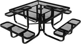 COATEDOUTDOORFURNITURE Heavy-Duty Portable Outdoor Kids Table with Umbrella Hole, Expanded Metal Kids Picnic Table - Photo 1
