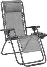 PayLessHere Set of 2 Folding Lounge Chair Adjustable Zero Gravity Chair Beach Chair Textilene Lawn Patio Chair with - Photo 5