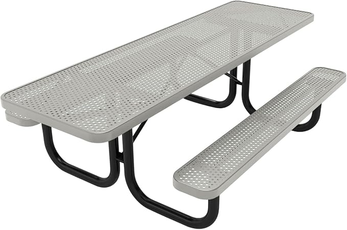 Coated Outdoor Furniture Heavy-Duty Portable ADA-Compliant Outdoor Picnic Table - Photo 1