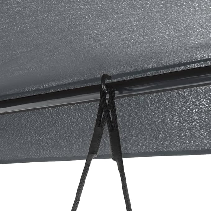 Outdoor Garden Swing Bench with Canopy and Cushions, 3-Seater Patio Swing Bed, Durable Powder-Coated Steel Frame - Photo 8