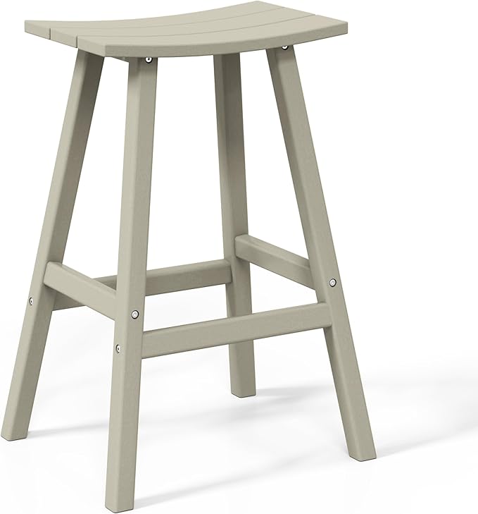 WestinTrends Malibu Malibu 29 Inch High Backless Seat Bar Stools (Set of 3), Sand - Photo 5