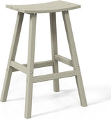 WestinTrends Malibu Malibu 29 Inch High Backless Seat Bar Stools (Set of 3), Sand - Photo 5
