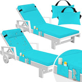 Tondiamo 2 Set Outdoor Chaise Lounge Cushions with Pillows and Storage - Photo 1