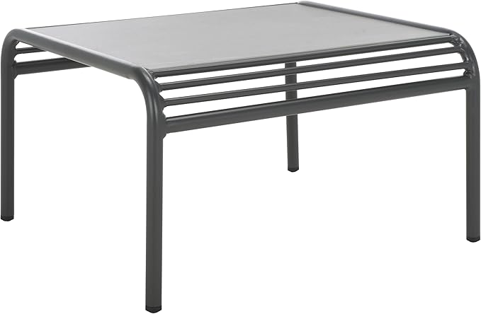 SAFAVIEH Outdoor Patio Furniture Core Grey Metal & Sintered Stone Coffee Table (Fully Assembled)