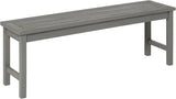 Walker Edison Rendezvous Modern Solid Acacia Wood Slatted Patio Bench, 53 Inch, Grey Wash - Photo 1