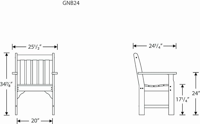 POLYWOOD® Vineyard Garden Arm Chair in Mahogany