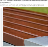 Outdoor Garden Bench, Metal Garden Bench, Two-Person Seat Backless Bench - Photo 5