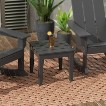 WestinTrends Ashore Outdoor Patio Modern Adirondack Side Table, Gray