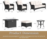 10 Piece Patio Furniture Set with Fire Pit Table - Photo 2