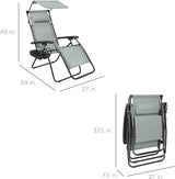 Best Choice Products Folding Zero Gravity Outdoor Recliner Patio Lounge Chair w/Adjustable Canopy Shade, Headrest - Photo 3