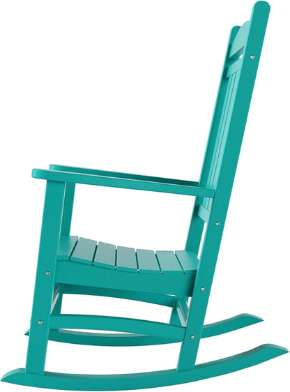 WestinTrends Malibu Outdoor/Patio Rocking Chair, Turquoise