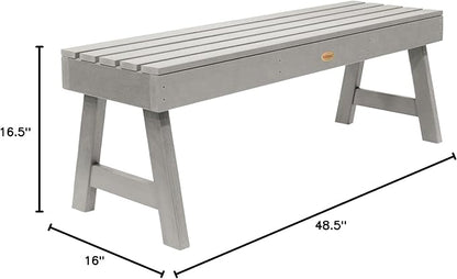 Highwood Weatherly Picnic Bench, 4ft, Harbor Gray