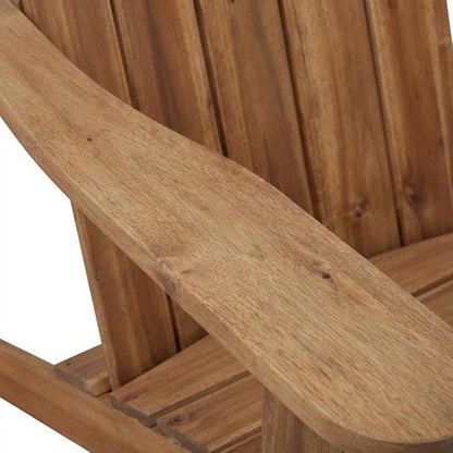 Acorn Brown Adirondack Chair with Solid Wood and Acacia Construction, Comfortable Lounge Design, Durable Finish, Weather-Resistant Finish