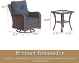 6 Piece Patio Furniture Set, All-Weather Wicker Outdoor Conversation Set with Swivel Rocking Chair and 6 Inch Thick - Photo 2