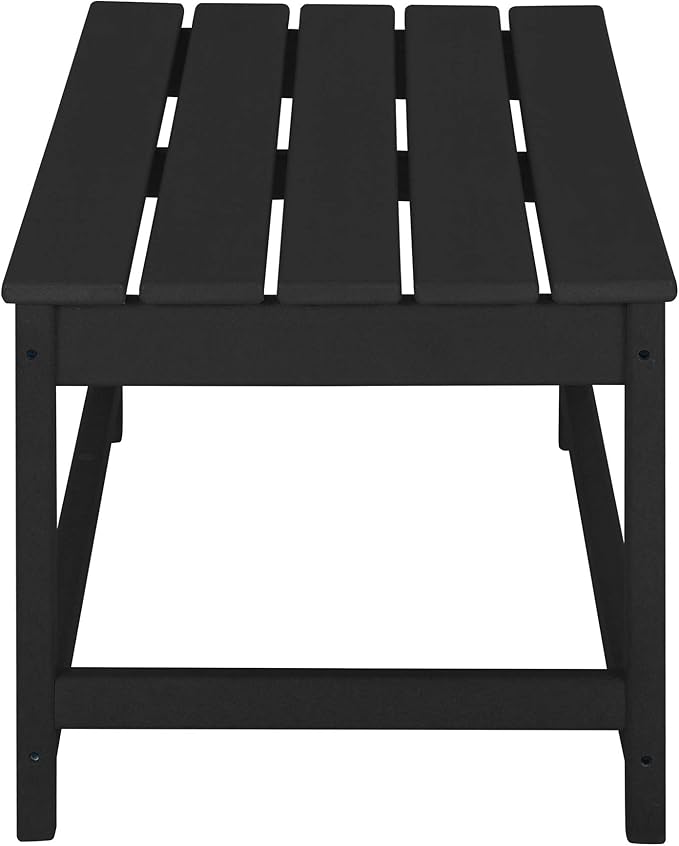 WO Home Furniture Adirondack Chairs Table Set of 3 PCS Outdoor Folding Chairs Coffee Table Weather/UV Resistant for Lawn - Photo 9
