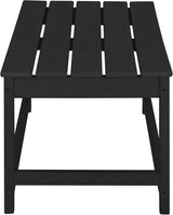 WO Home Furniture Adirondack Chairs Table Set of 3 PCS Outdoor Folding Chairs Coffee Table Weather/UV Resistant for Lawn - Photo 9