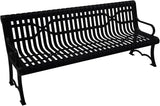 COATEDOUTDOORFURNITURE Coated Outdoor Furniture Heavy-Duty Outdoor Bench Thermoplastic Coated, Slated Steel - Photo 1