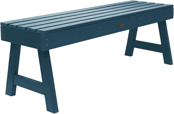 Highwood Weatherly Backless Bench, 4-Feet, Nantucket Blue