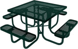 COATEDOUTDOORFURNITURE Heavy-Duty Portable Outdoor Picnic Table with Umbrella Hole - Photo 1