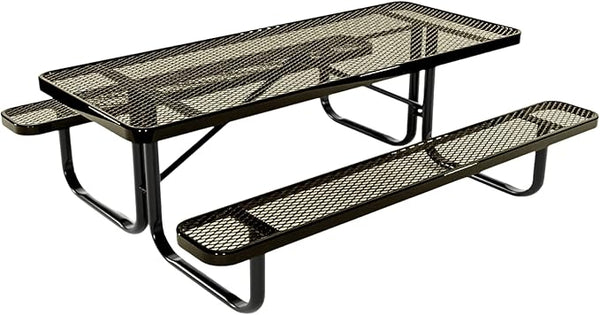 COATEDOUTDOORFURNITURE Heavy-Duty Portable Outdoor Kids Table, Expanded Metal Kids Picnic Table - Photo 1