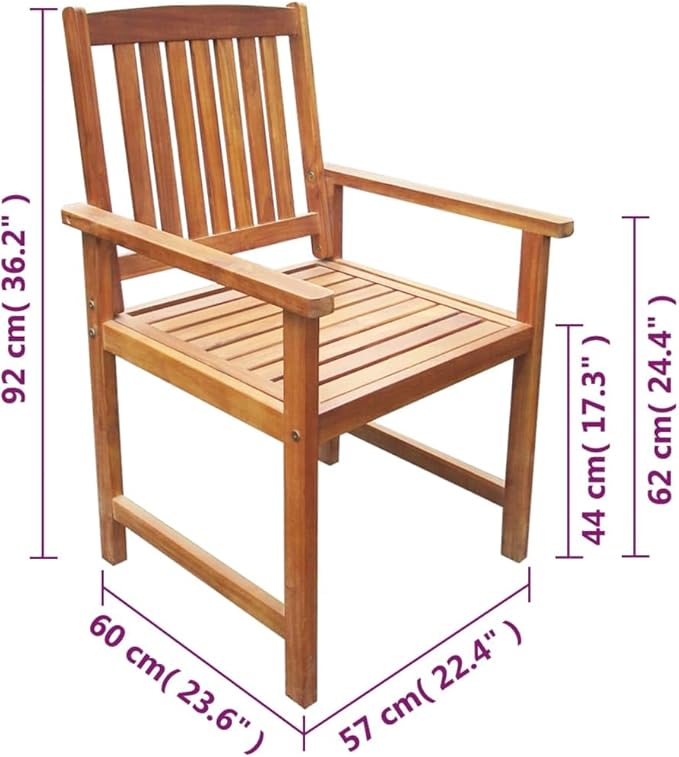 Outdoor Rocking Chairs,Camping Chairs Rocking,Outside Furniture,Balcony Furniture Set,Patio Chairs 2 pcs Solid Acacia Wood Brown