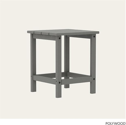 POLYWOOD ECT18GY Long Island Side Table, 18-Inch, Slate Grey