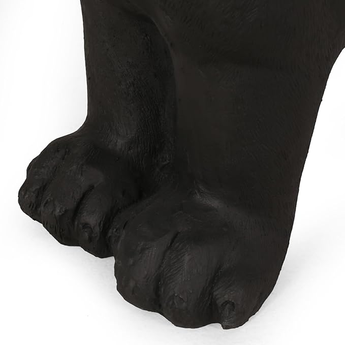 31” Black Dogs Bench, Dog Statue for Garden Front Porch, Patio, Park, Outside, Indoor, MGO, No Assembly (Dog)