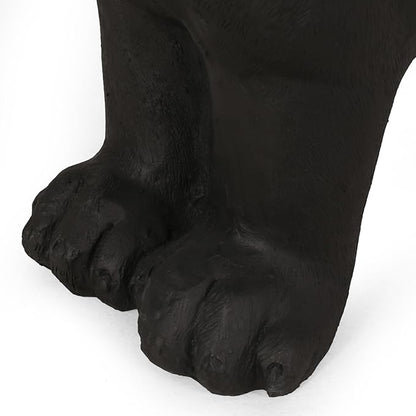 31” Black Dogs Bench, Dog Statue for Garden Front Porch, Patio, Park, Outside, Indoor, MGO, No Assembly (Dog)