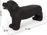 Outdoor Dog Bench 31.5" Labrador-Shaped Concrete Garden Bench for Patio & Yard Lightweight & Weather-Resistant - Photo 2