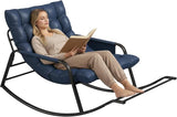 Oversized Indoor Rocking Chair, Plush Papasan Chair with Comfy Padded Cushions & Side Pocket, for Patio Garden, Porch - Photo 1