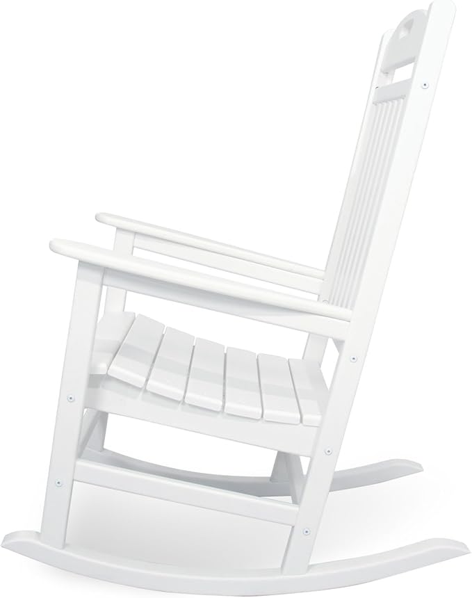 Trex Outdoor Furniture by Polywood Yacht Club Rocker Chair, Classic White (TXR100CW)