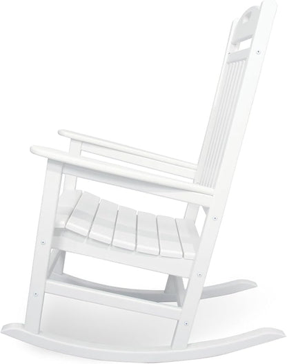 Trex Outdoor Furniture by Polywood Yacht Club Rocker Chair, Classic White (TXR100CW)