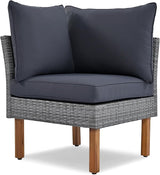 Quarte 9-Piece Patio Rattan Furniture Set, Outdoor Wicker Conversation Set with Coffee Table - Photo 7