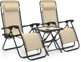 MoNiBloom 3 Pieces Cozy Lounge Chairs Table Set for Outside - Photo 1