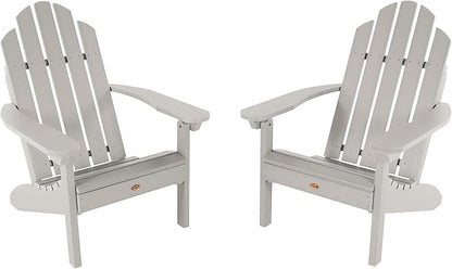 Highwood Classic Westport Adirondack Chairs, 2-Piece Set, Harbor Gray