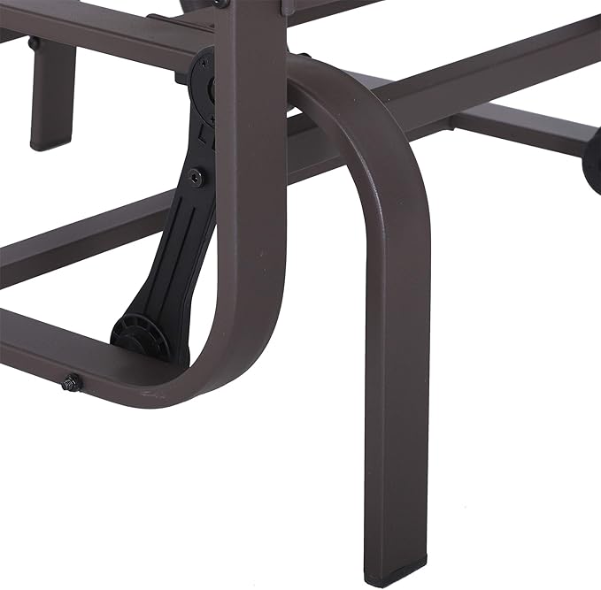 Outsunny Outdoor Glider Chair, Gliders for Outside Patio with Smooth Gliding Mechanism and Lightweight Construction for - Photo 9