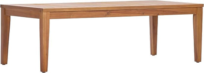 Christopher Knight Home Porco Outdoor Coffee Table for Patio Furniture Set, Weather Resistant Acacia Wood Accent Table, Rectangular Outdoor Table, Slat Panel Side Table for Yard Garden Porch, Teak